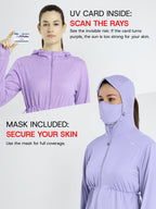 Women's Light Purple Full Length Sun Jacket | AirWeave™