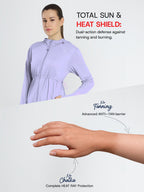 Women's Light Purple Full Length Sun Jacket | AirWeave™