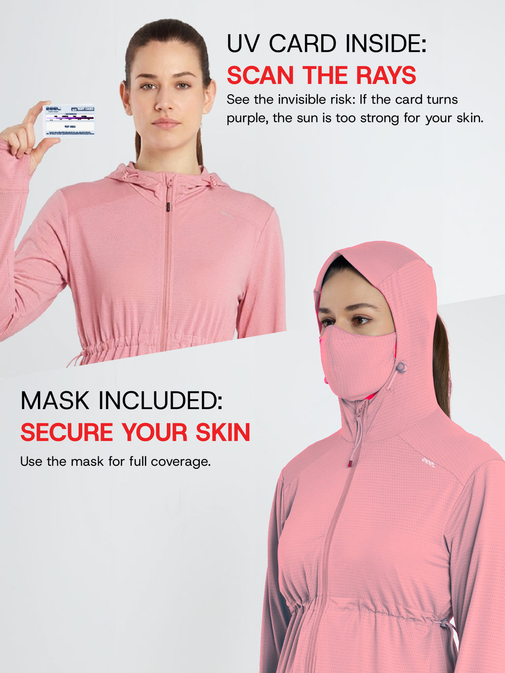 Women's Pink Full Length Sun Jacket | AirWeave™