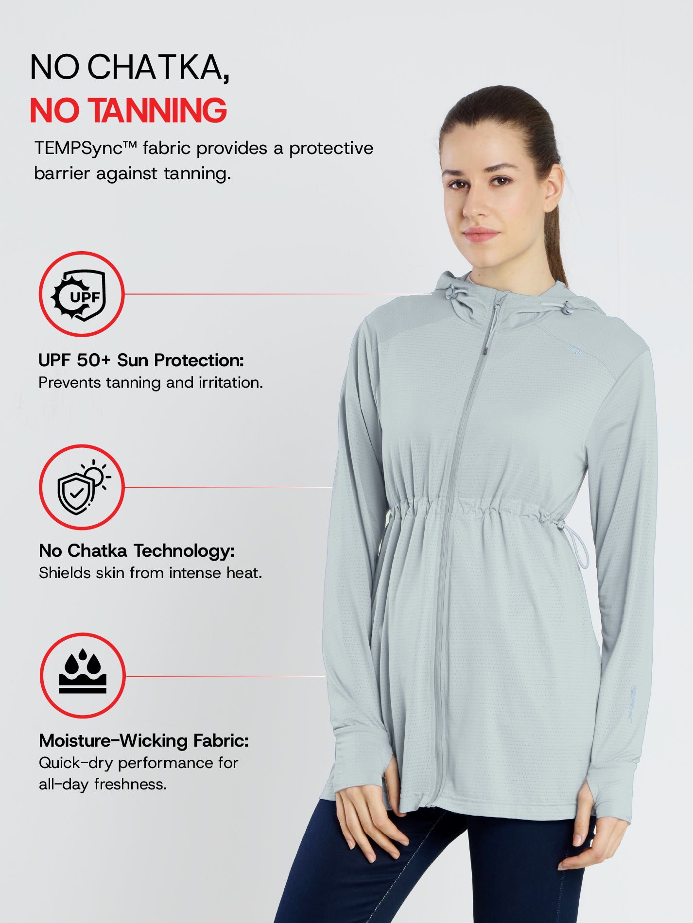 Sun Jacket AirWeave™ F Full Length -GREY