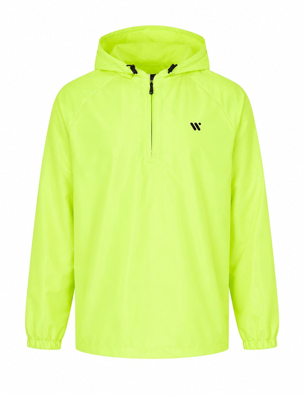 Zeel Men’s Neon Green Lightweight Rain Jacket – Water Resistant, Travel Friendly