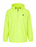 Zeel Men’s Neon Green Lightweight Rain Jacket – Water Resistant, Travel Friendly