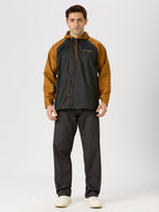 ZEEL WATERPROOF BLACK Mustard RAINSUIT - Zeelretail