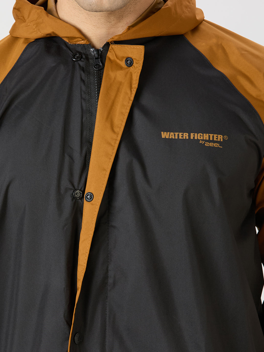 ZEEL WATERPROOF BLACK Mustard RAINSUIT - Zeelretail