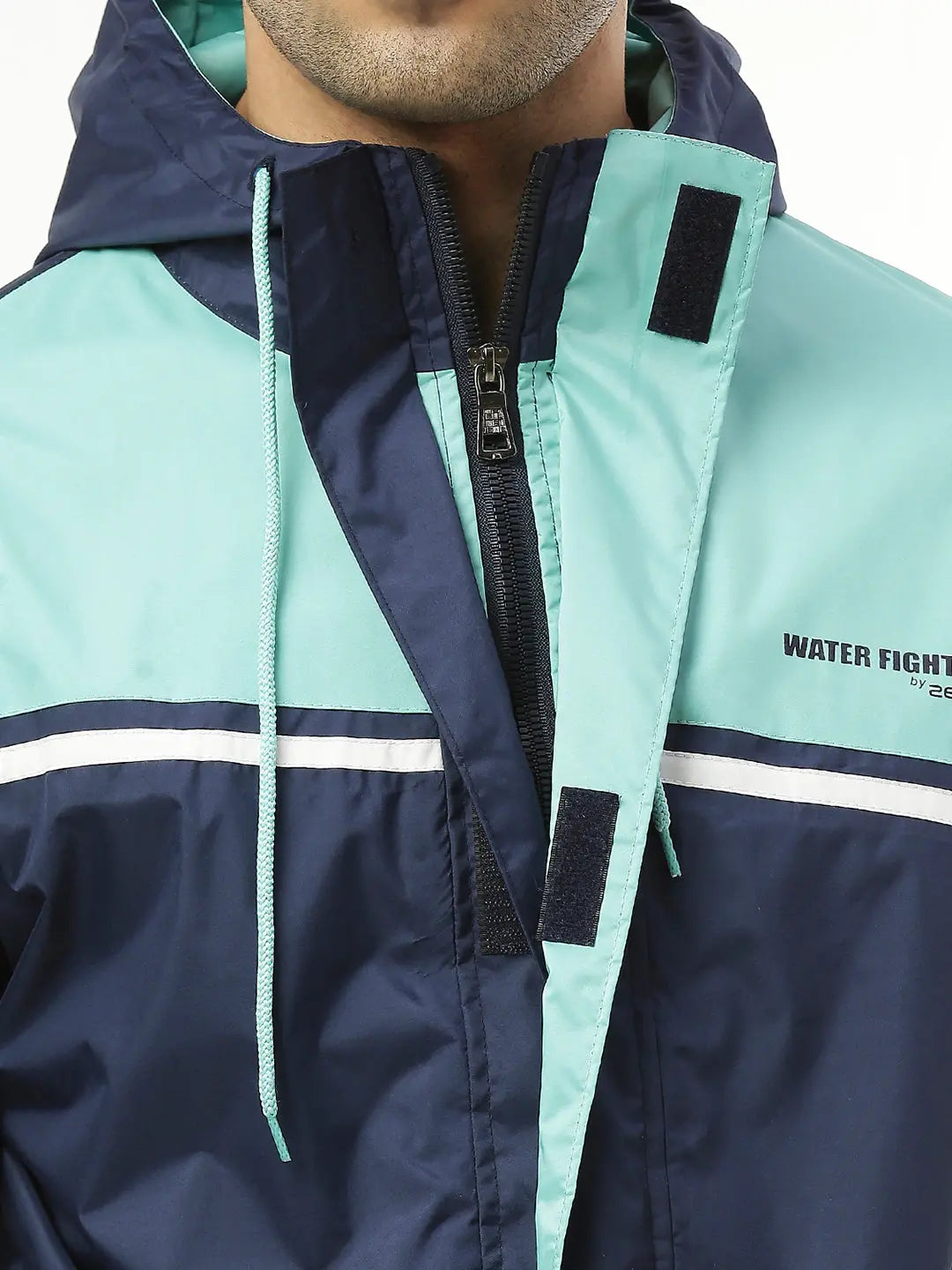 Zeel Active Sport Navy & Green Rainwear - AZ06