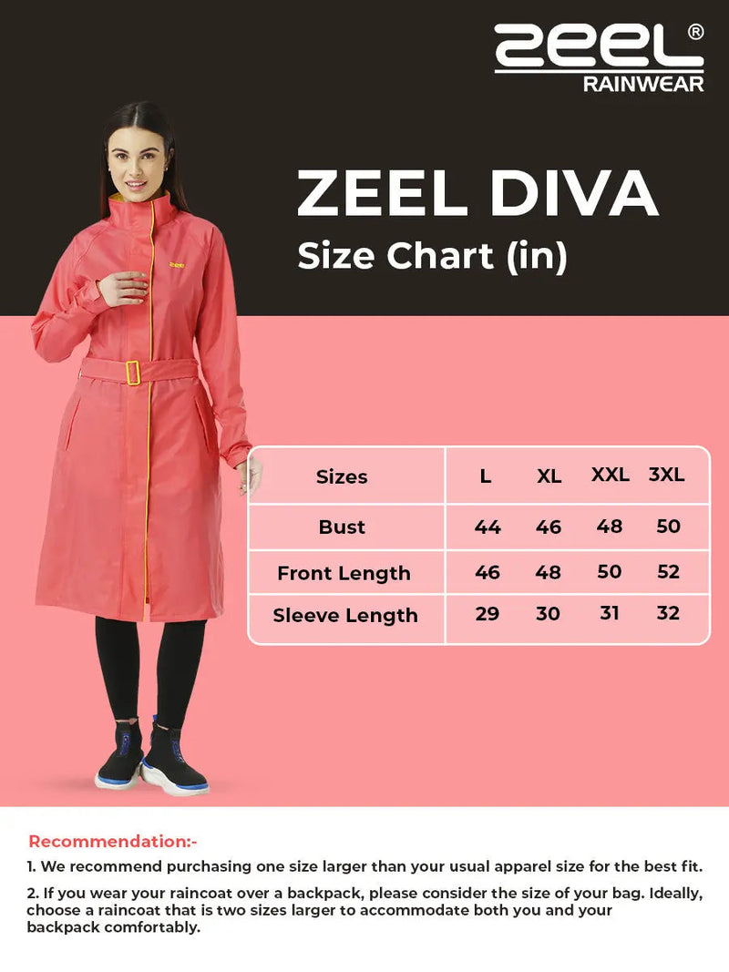 Zeel Jacket Size Chart