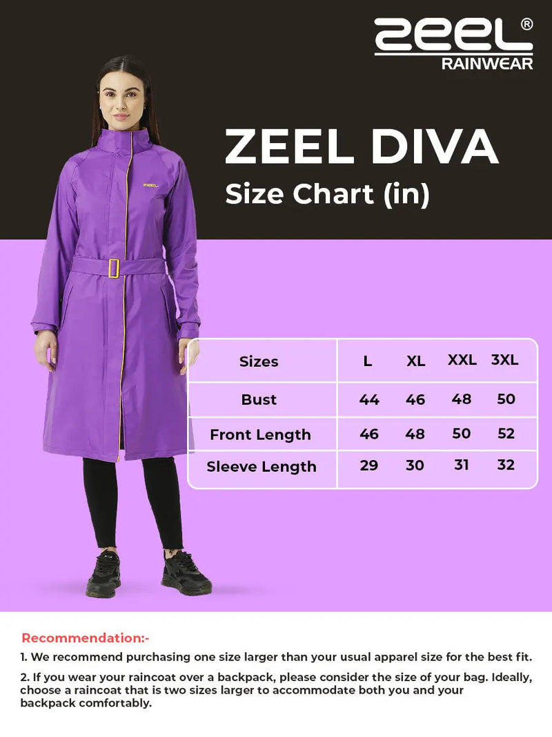 Zeel Jacket Size Chart