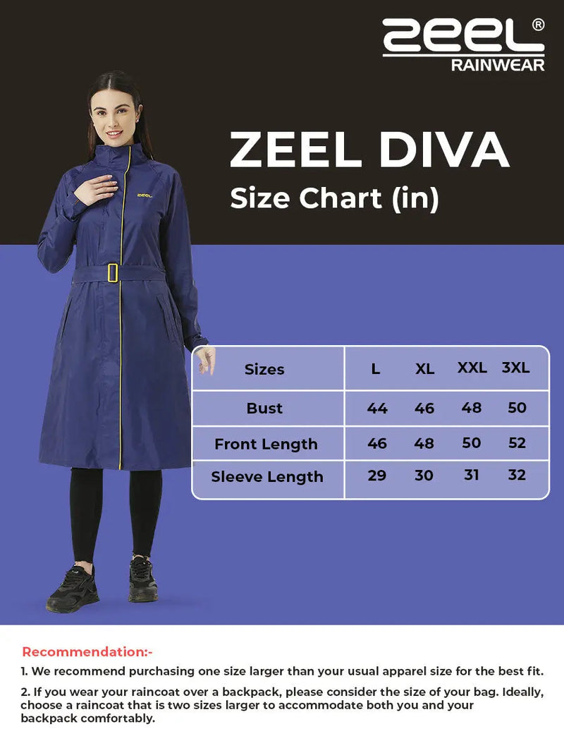 Zeel Jacket Size Chart