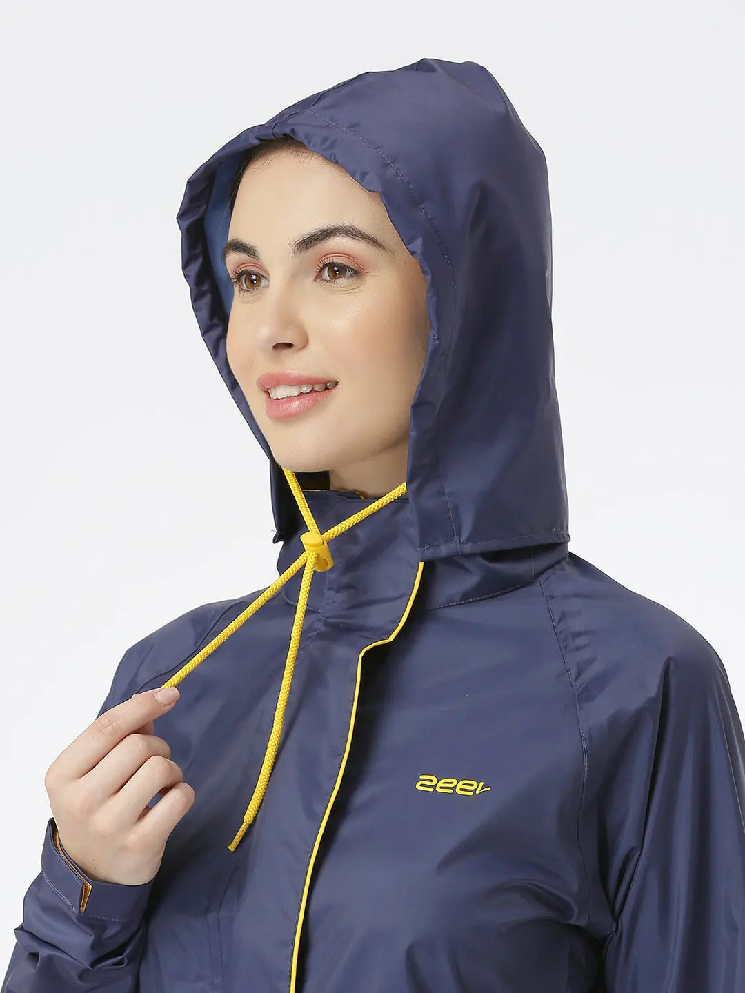Zeel Diva Royal Blue Trench Coat - Zeelretail