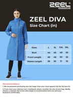 Zeel Diva SKY Blue Trench Coat - Zeelretail