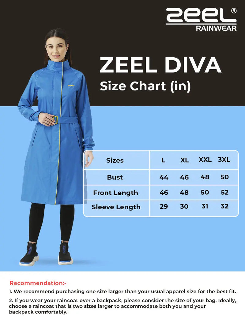 Zeel Jacket Size Chart