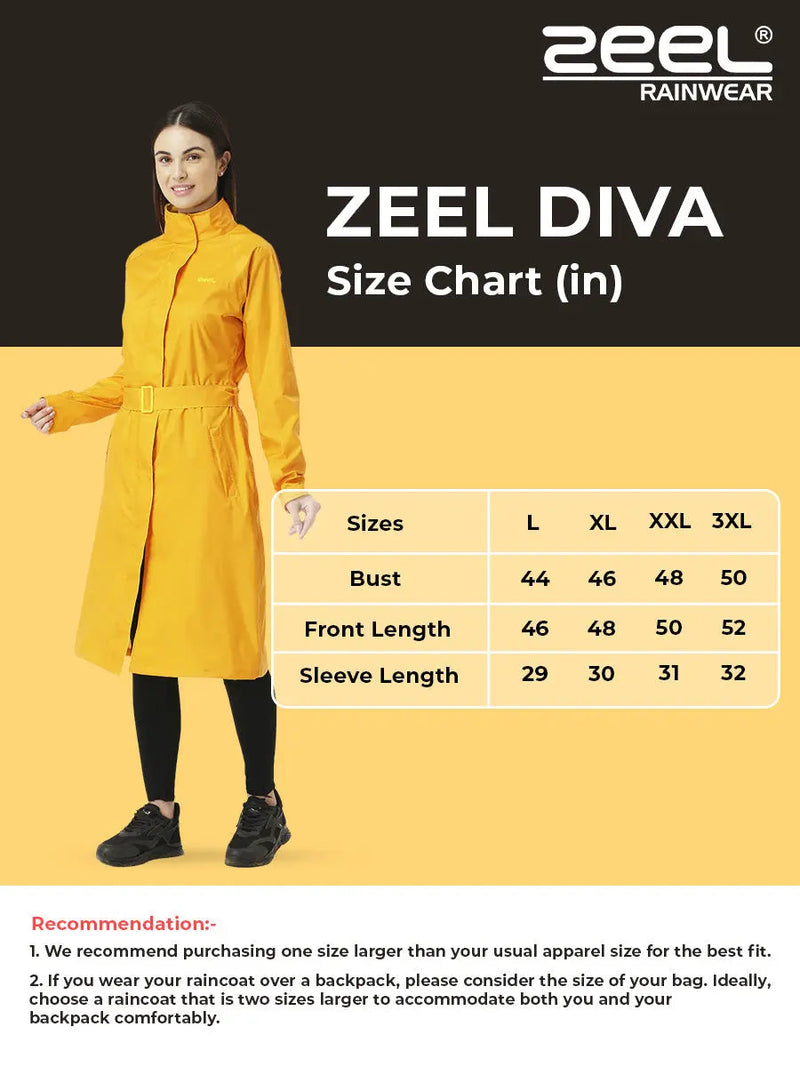 Zeel Jacket Size Chart
