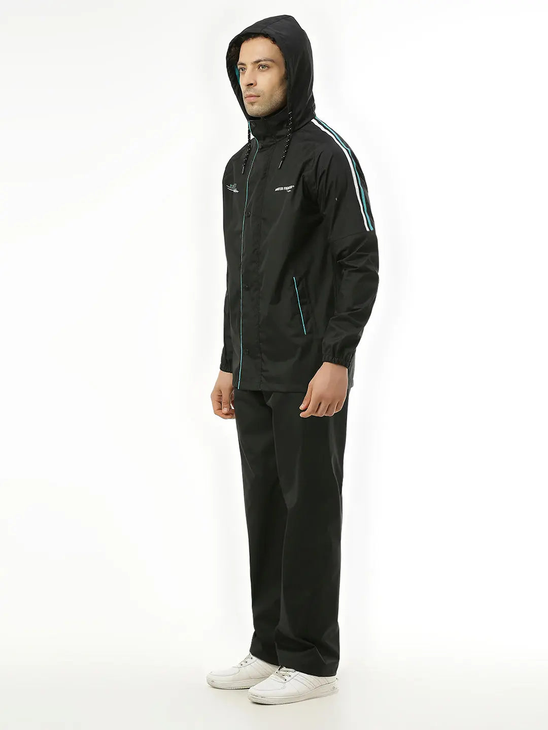 Zeel Midnight Black & Green Rainwear Set - WF251 - Zeelretail
