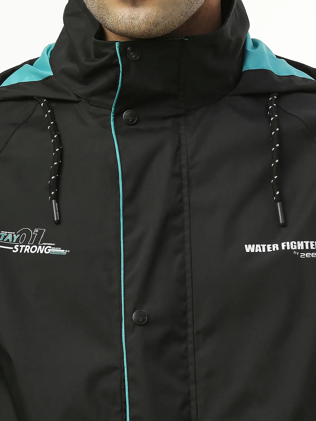 Zeel Midnight Black & Green Rainwear Set - WF251 - Zeelretail