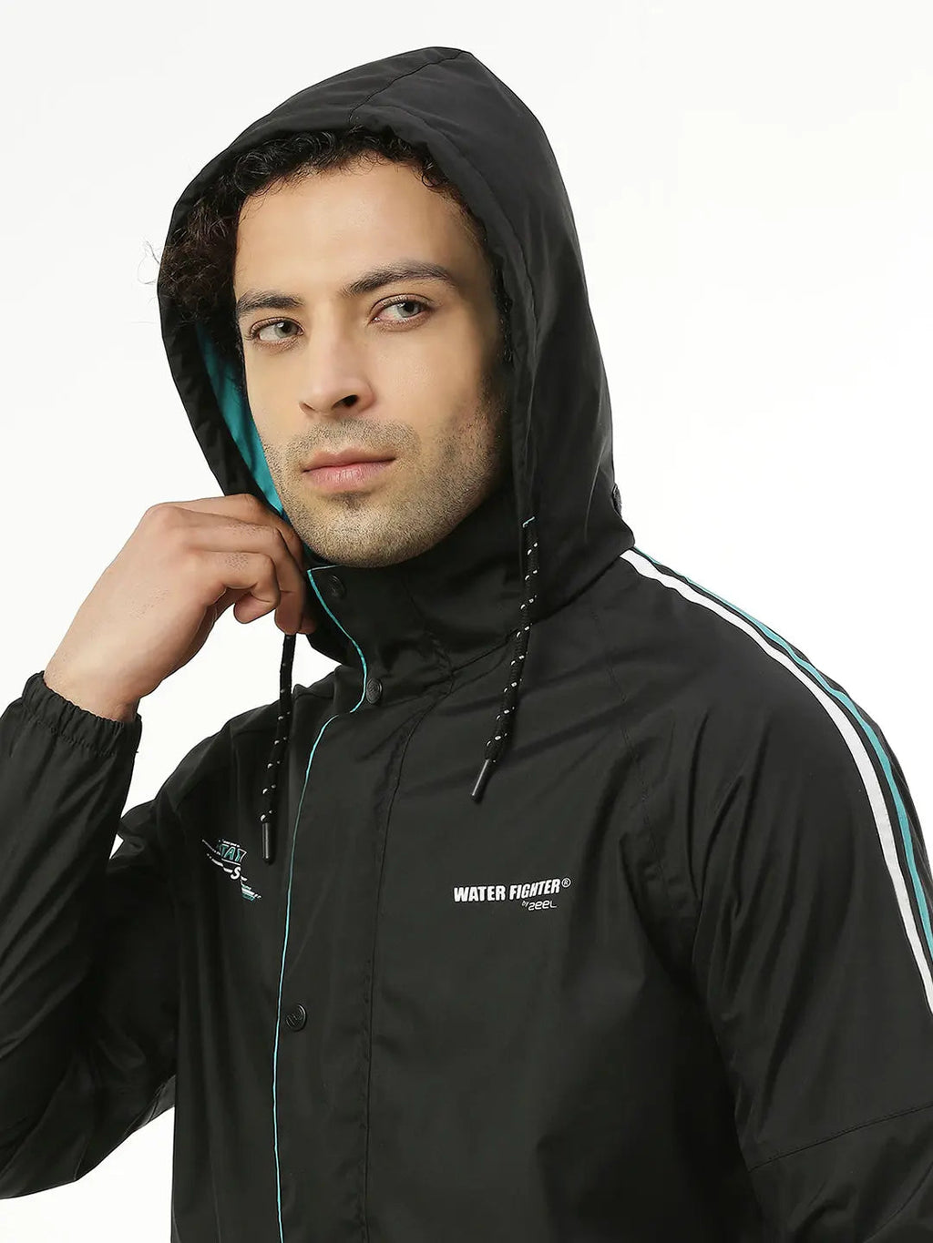 Zeel Midnight Black & Green Rainwear Set - WF251 - Zeelretail