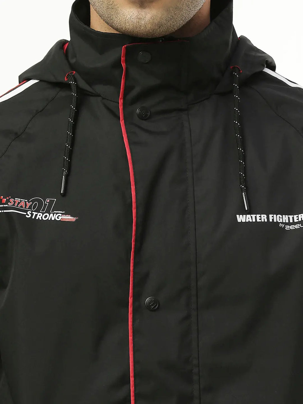 Zeel Midnight Black & Red Rainwear Set - WF251 - Zeelretail