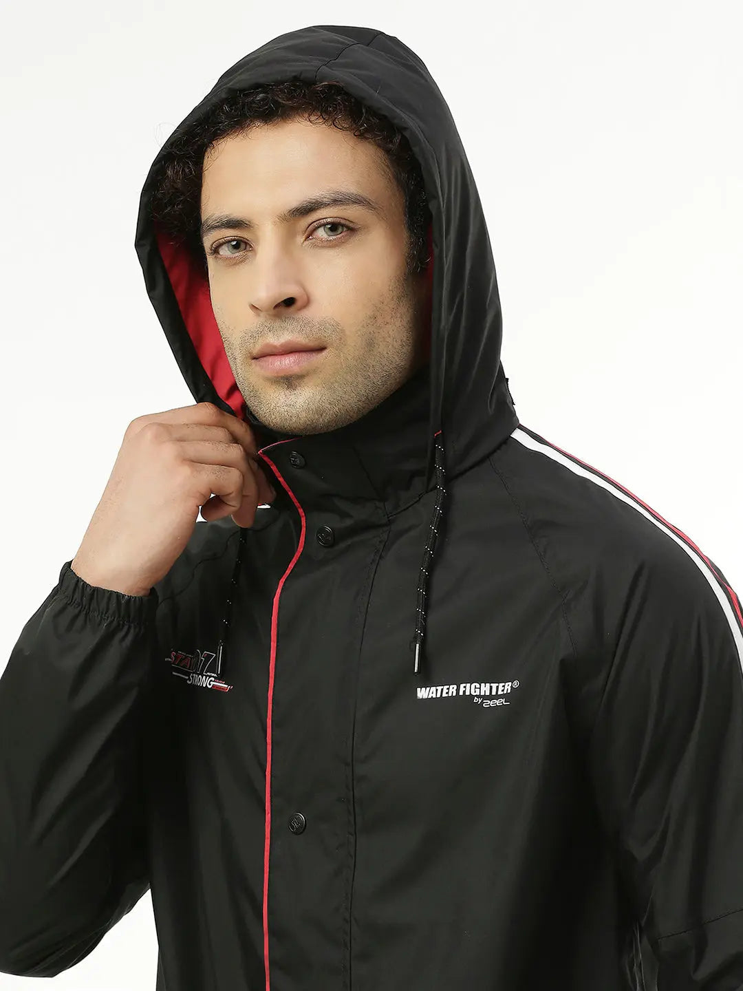 Zeel Midnight Black & Red Rainwear Set - WF251 - Zeelretail