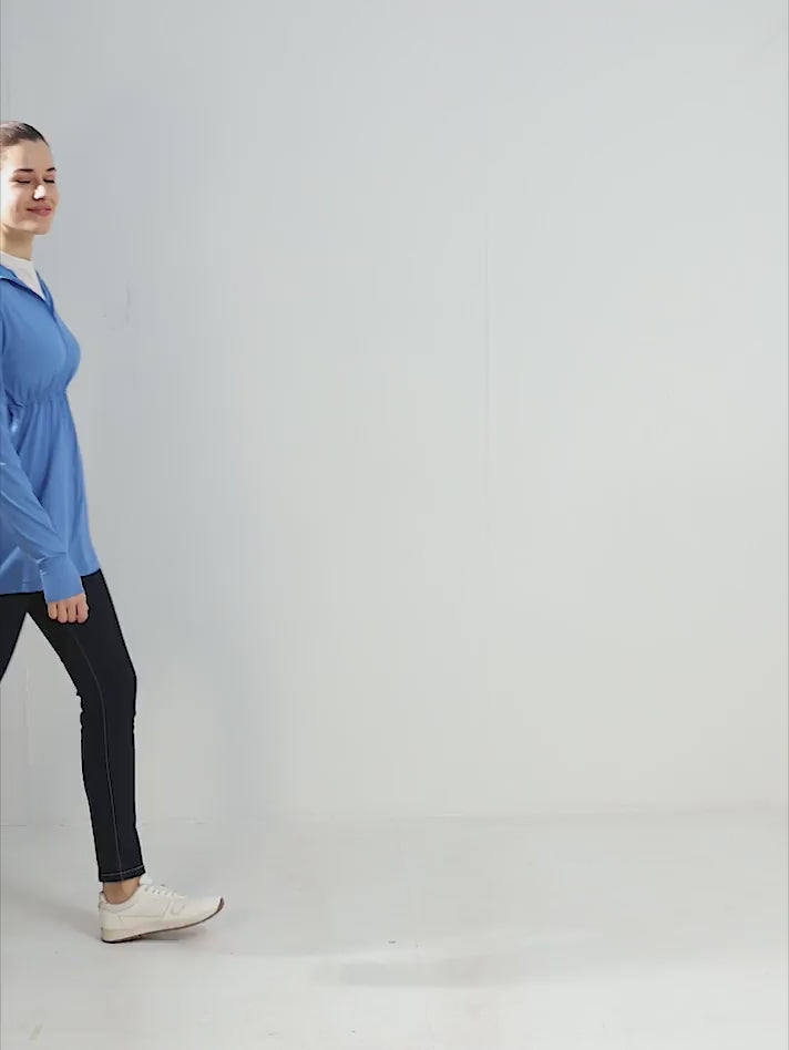 Women's Blue Full Length Sun Jacket | AirWeave™