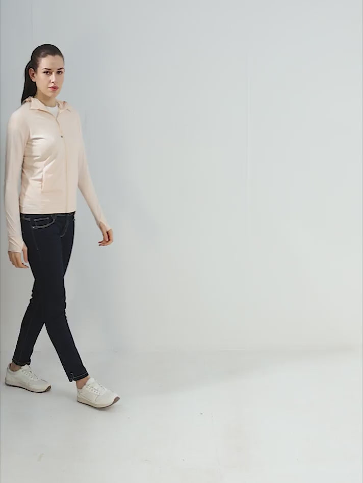 Women's Pink Mid-Length Sun Jacket | AirWeave™